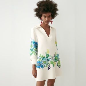 Zara multi color floral mini dress